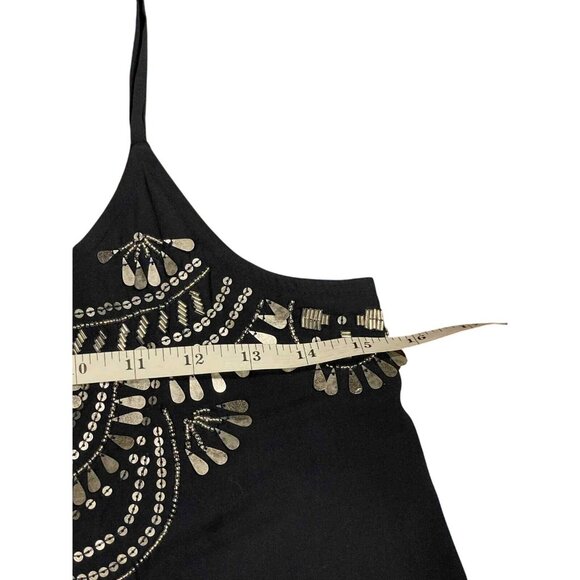 Abercrombie & Fitch Navy Beaded Boho Cami Spaghetti Strap Tank Top Women Size XS - Picture 9 of 16